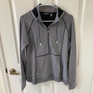 Athleta Navy Striped Hoodie - Size Medium - image 1